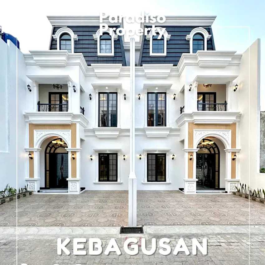 Rumah townhouse american classic fasum kolam renang