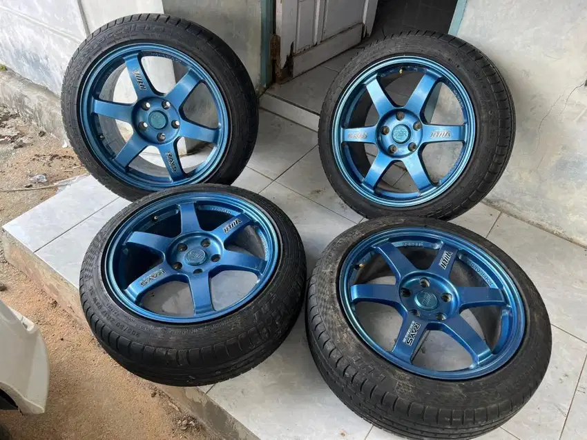 Velk volk rays te37 blue r17 ring17