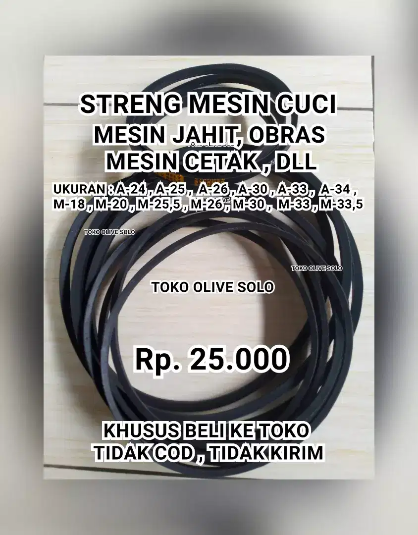 STRENG MESIN CUCI (KHUSUS BELI KE TOKO, TIDAK COD, TIDAK KIRIM)