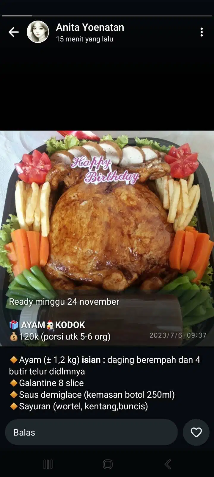 Ayam kodok untuk acara