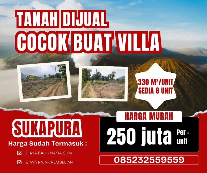 DIJUAL TANAH DIKAWASAN WISATA BROMO