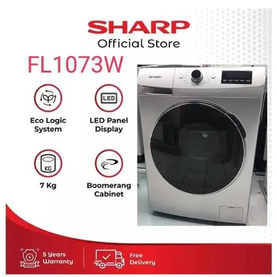 Sharp Mesin Cuci 7 Kg Front Loading Series ES-FL1073W