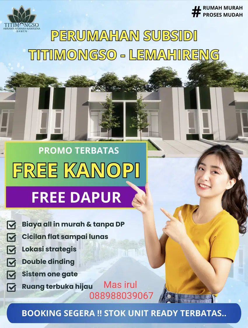 TITIMONGSO Rumah subsidi lemah ireng