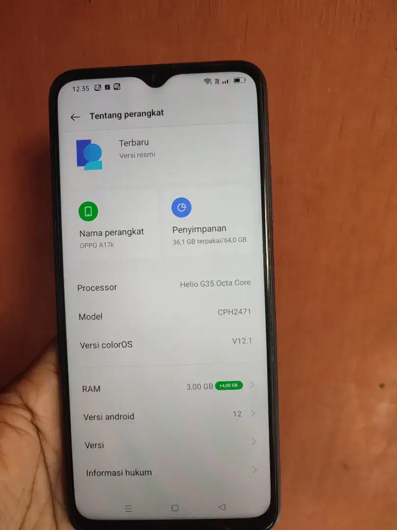 Oppo A17k HP Bekas Rasa Baru