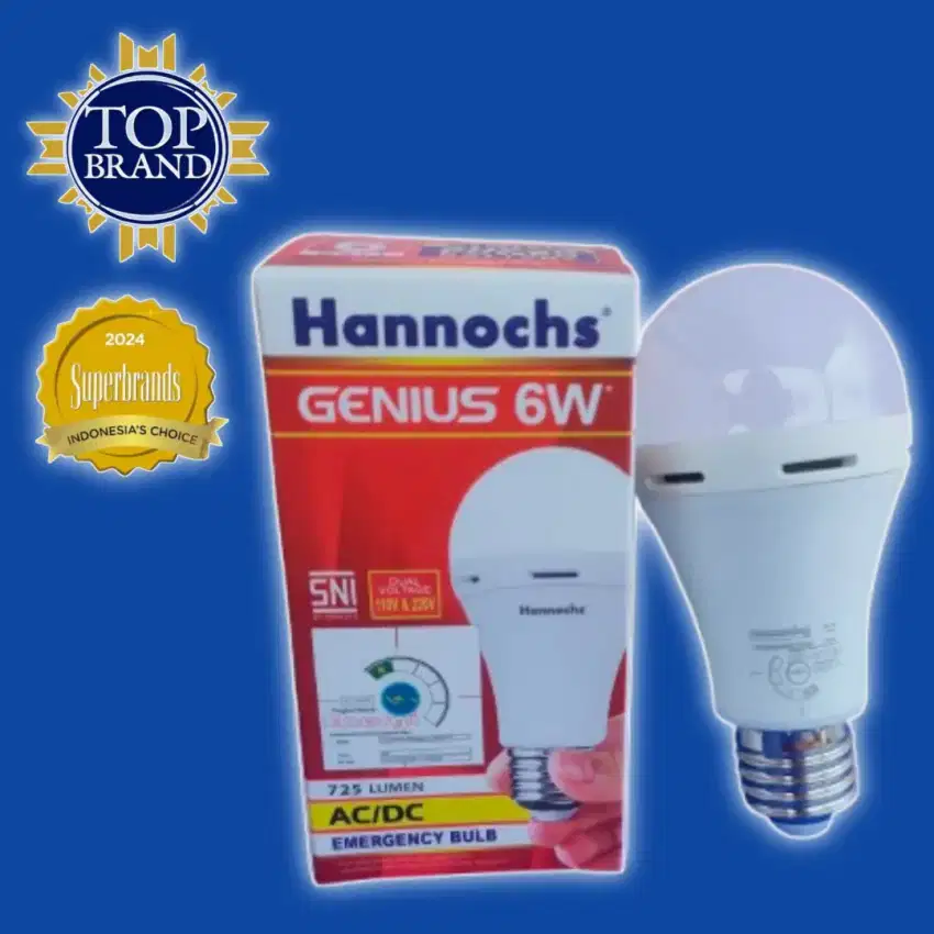 EMERGENCY HANNOCHS GENIUS LAMP LED / 6W - 15W/Magic Lamp LED / Murah