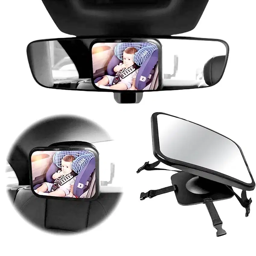 241123A Baby Car Back Seat Head Rest Mirror Glass Kaca Cermin Spion Jo