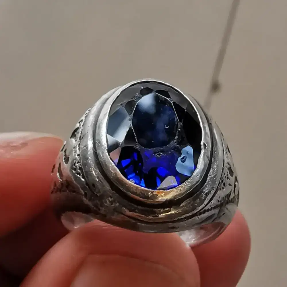 Cincin Batu Blue safir Srilanka