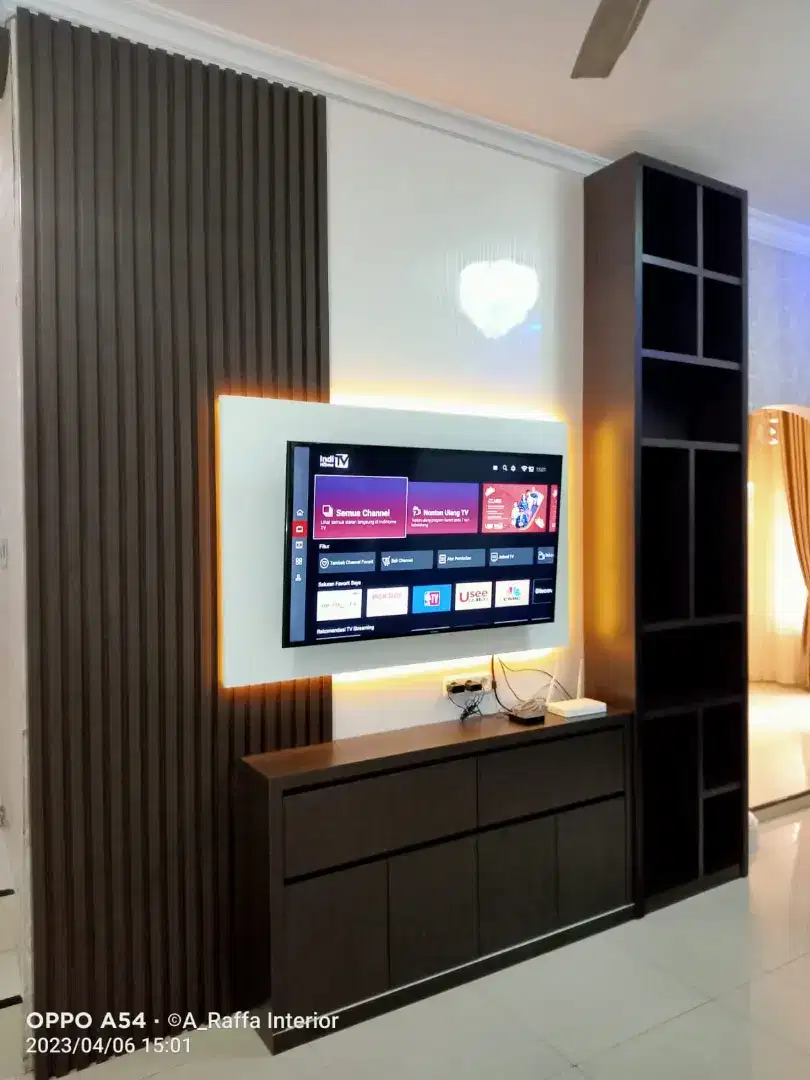 Backdrop tv , Lemari pakaian , Kitchen set , Partisi