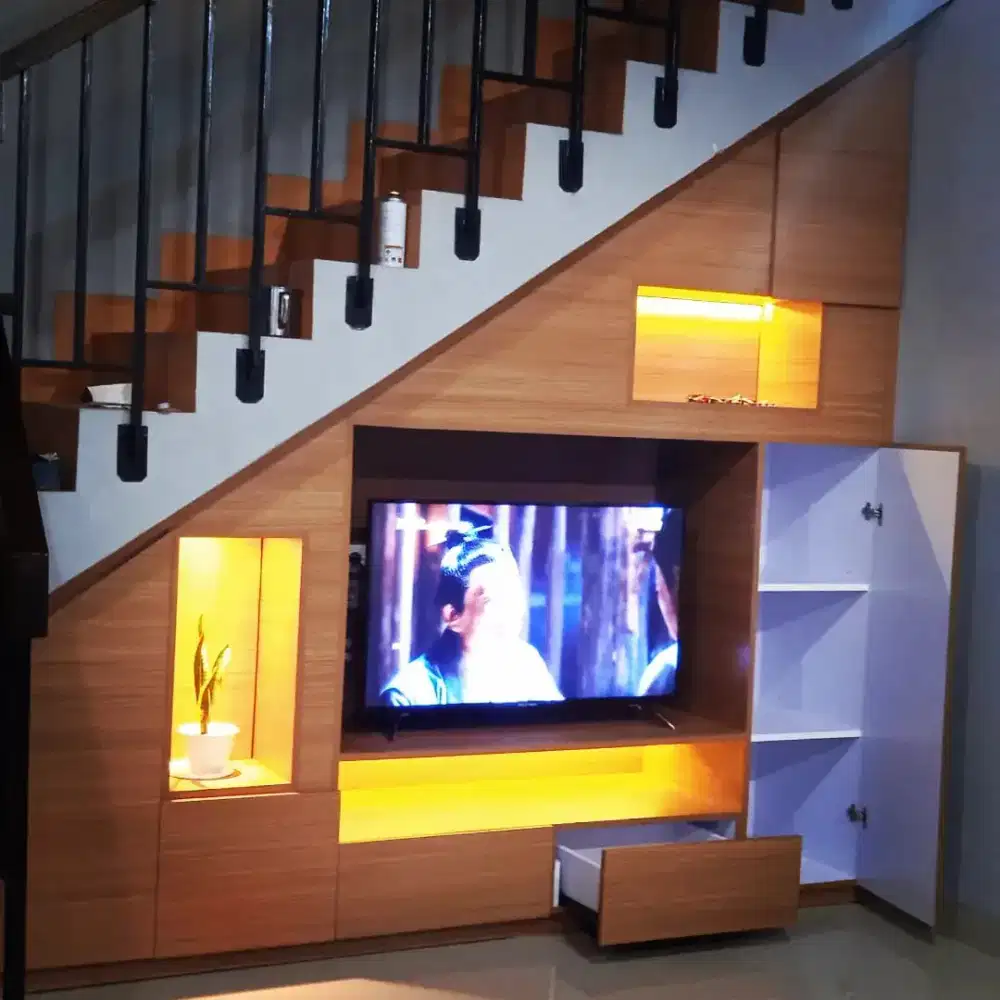 Kitchenset , Backdrop tv , Tempat tidur , Lemari