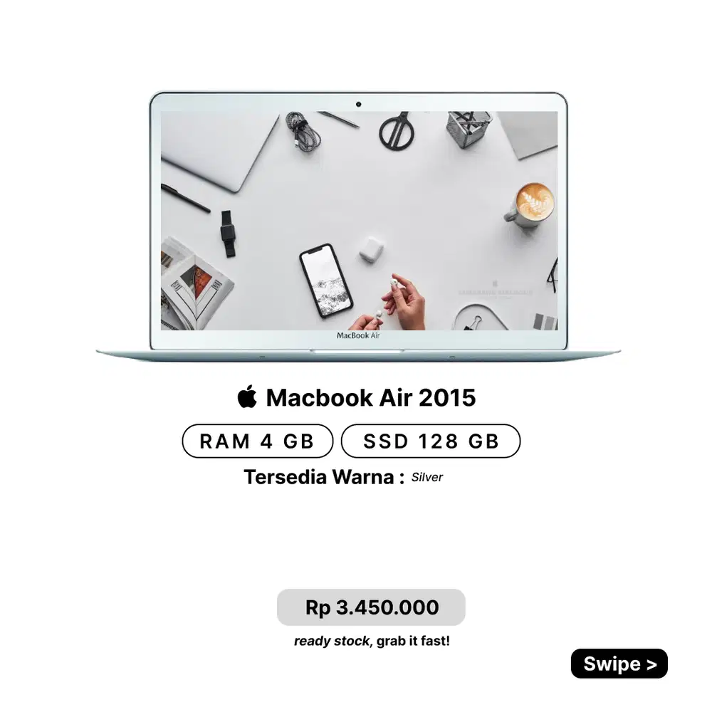 LIMITED STOCK! MACBOOK AIR 2015 13 4/128GB/ INTEL CORE I5