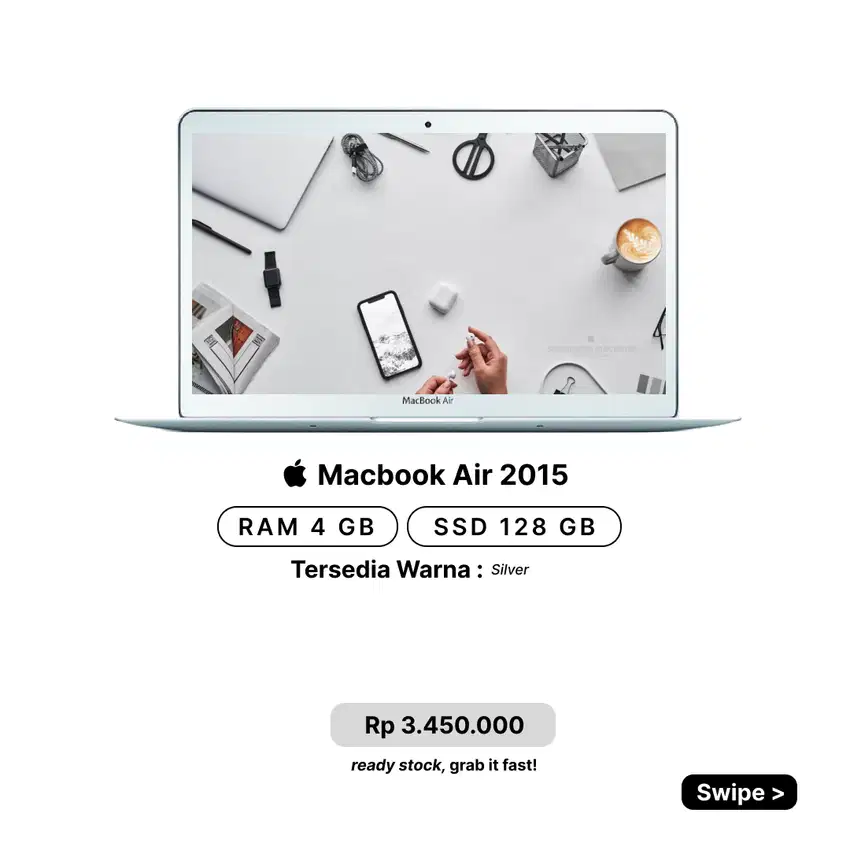 LIMITED STOCK! MACBOOK AIR 2015 13 4/128GB/ INTEL CORE I5