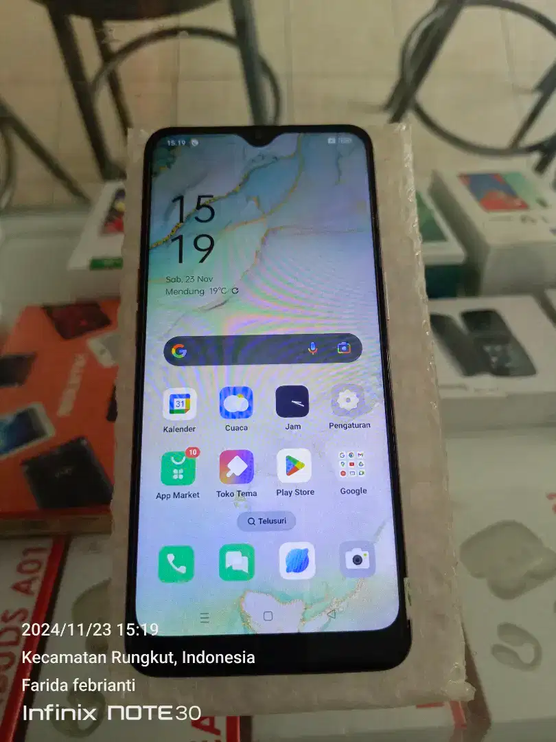 Oppo Reno 3 8/128gb bekas HP charger minus non finger