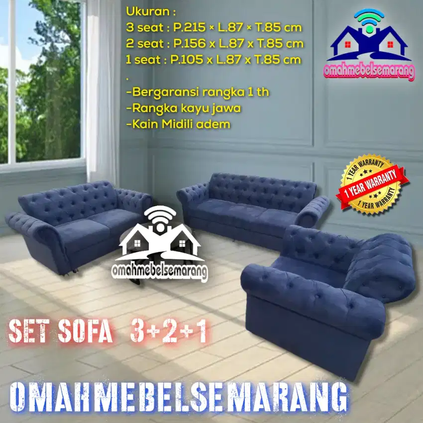 Set Sofa Klasik Vintage TRISAKA CHRISNA 321 Kursi Tamu minimalis