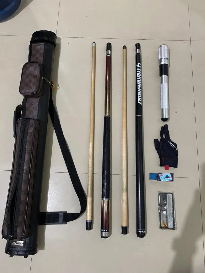 Jual stick billiard lengkap 1 set