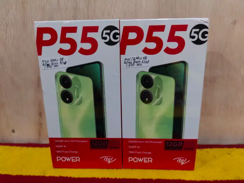 Itel P55 5G 6GB/128GB Blue/Green Baru