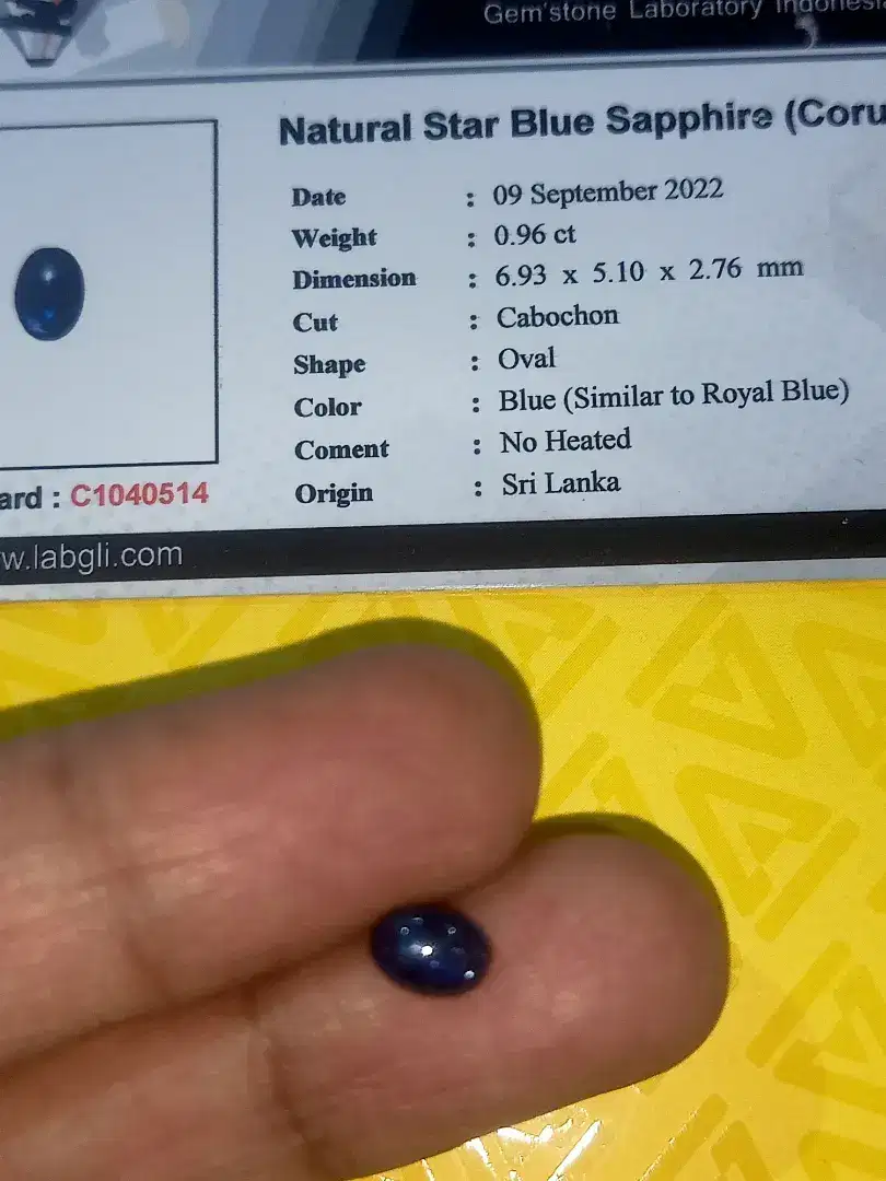 Blue Sapphire Srilangka unheated untread