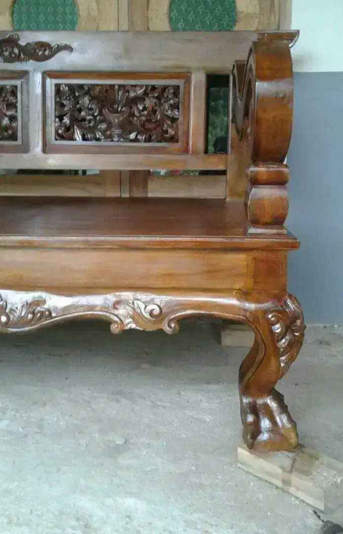 Resban motif kaki burung 15prsgi kayu jati