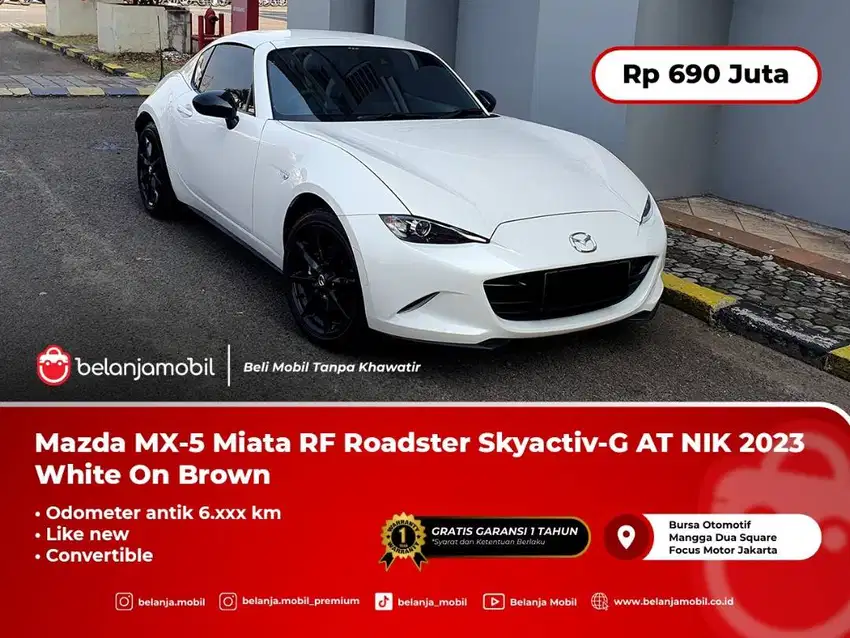 [LOW KM] Mazda MX-5 MX5 Miata RF Roadster Skyactiv-G AT White NIK 2023