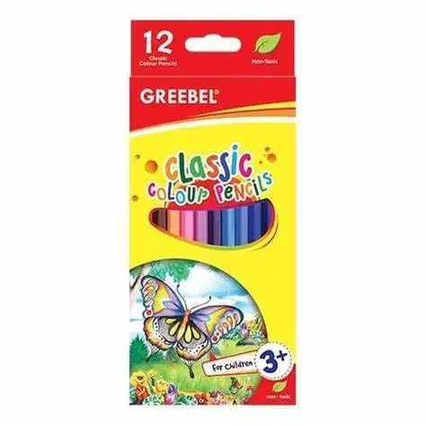 GREEBEL / Pensil Warna Greebel 7012 Classic Colour Pencil 12 Warna