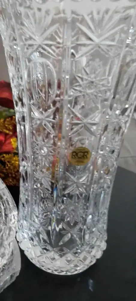 Crystal Murah Antik Full Ukiran Langka Asli Italy Anti pecah