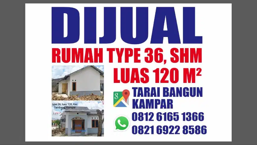 Dijual Rumah Kosongan tipe 36. Surat SHM.