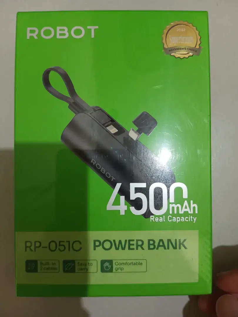 Powerbank Robot 4500 mAh RP-051C (baru ori segel garansi resmi)