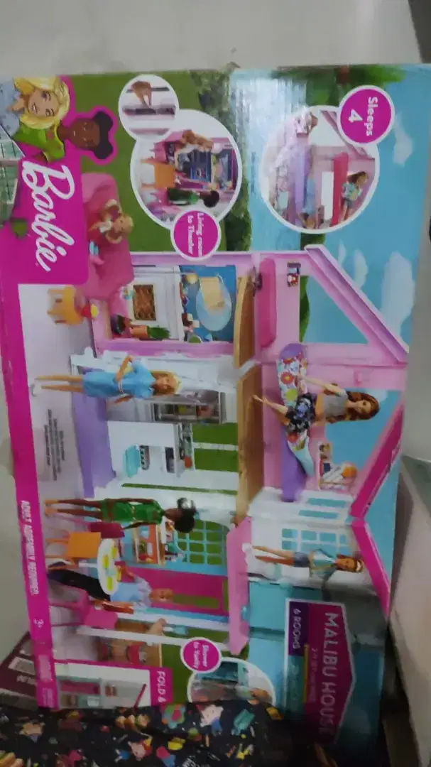 Rumah Barbie Malibu House 2 Story / lantai 6 Rooms Home Theatre kolpri