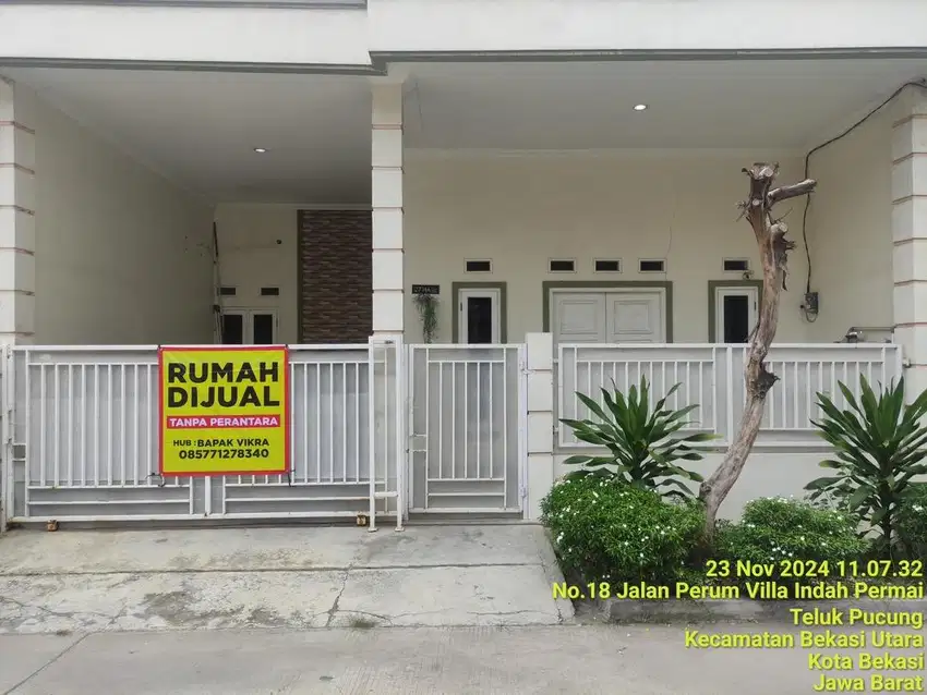 DIJUAL CEPAT RUMAH VILLA INDAH PERMAI BEKASI