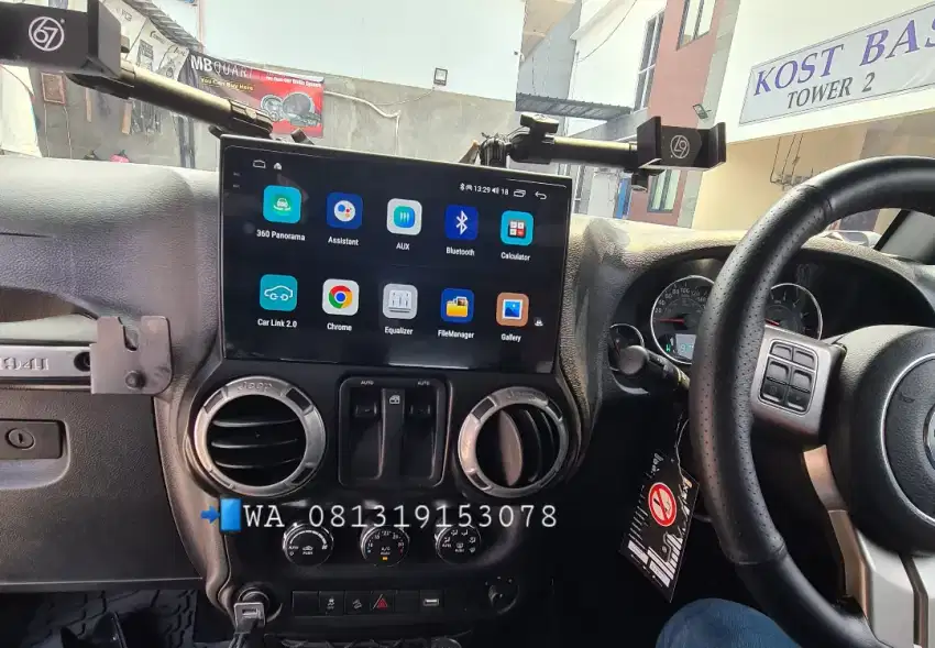 | head unit android jeep rubicon super jernih 2K | hi rest audio |