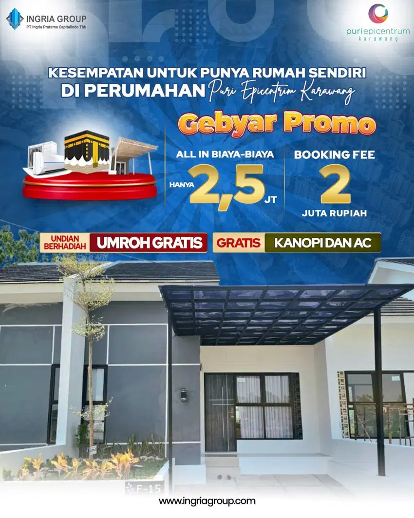 JUAL CEPAT RUMAH MURAH DKT RS CITRA SARI HUSADA DP 2.5 JUTA AKAD!