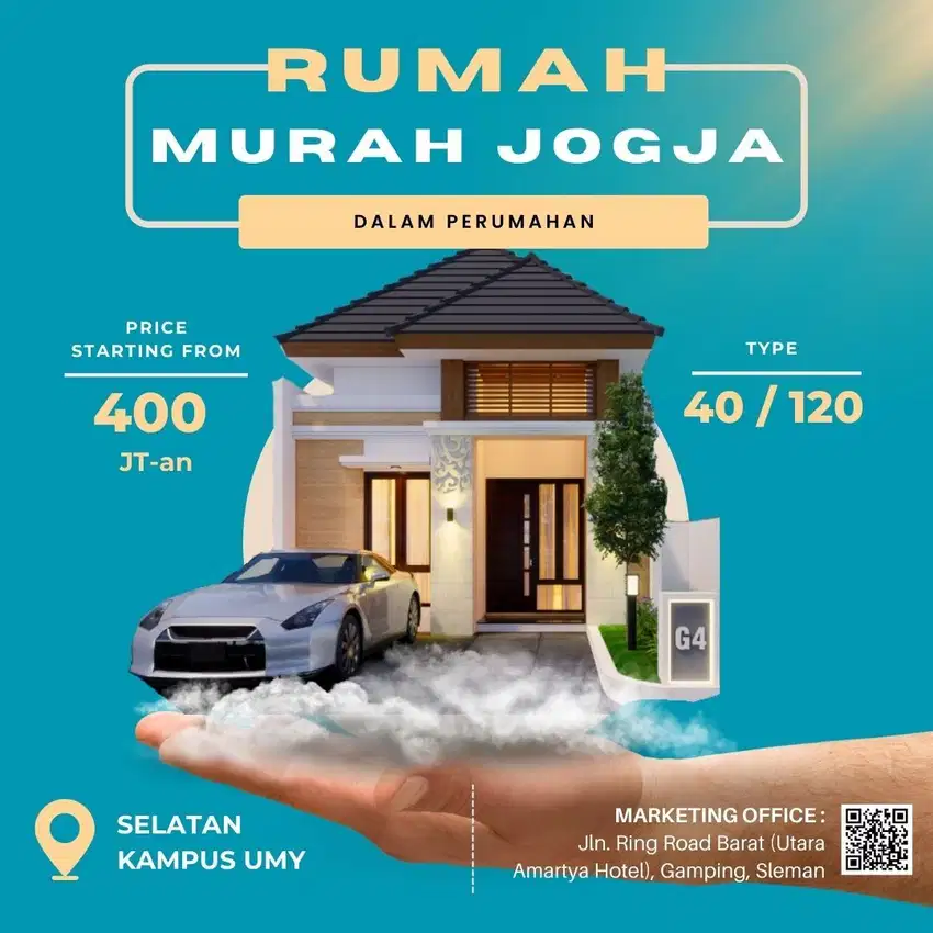 Rumah Bantul SHM Barat Alfamart Tugu Lilin