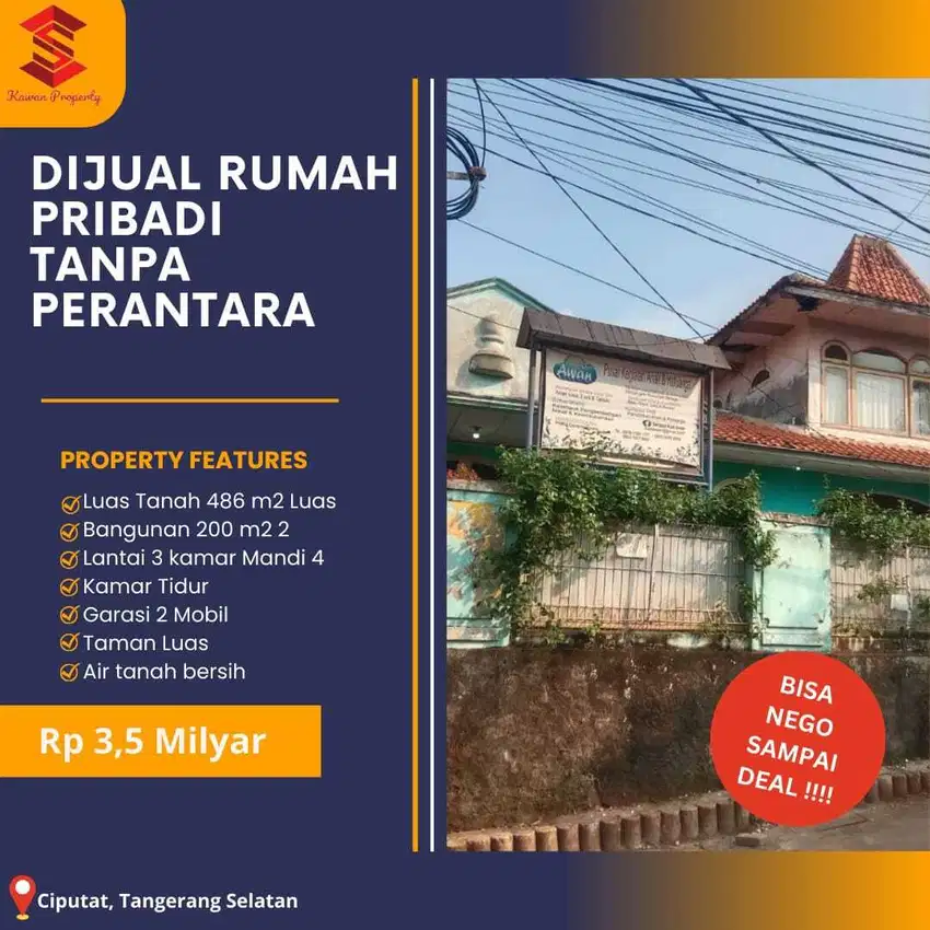 RUMAH BEKAS DI BINTARO SEKTOR 9 DEKAT PUSAT PERKANTORAN