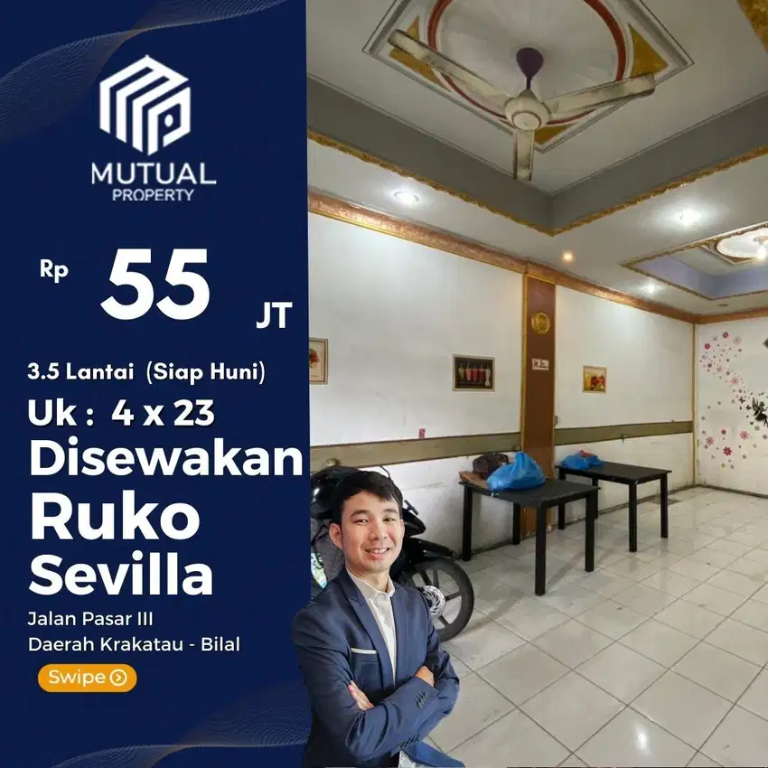 Disewakan Pasar 3 Ruko SEVILLA