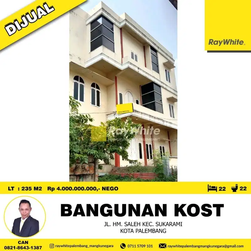 DIJUAL BANGUNAN KOS KOSAN TENGAH KOTA