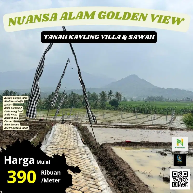 Jual Cepat Tanah Kavling Sawah Murah Include SHM