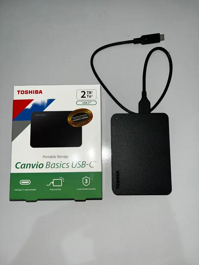 Toshiba Canvio Basic Hardisk Eksternal 2TB USB TYPE C - SECOND MULUS