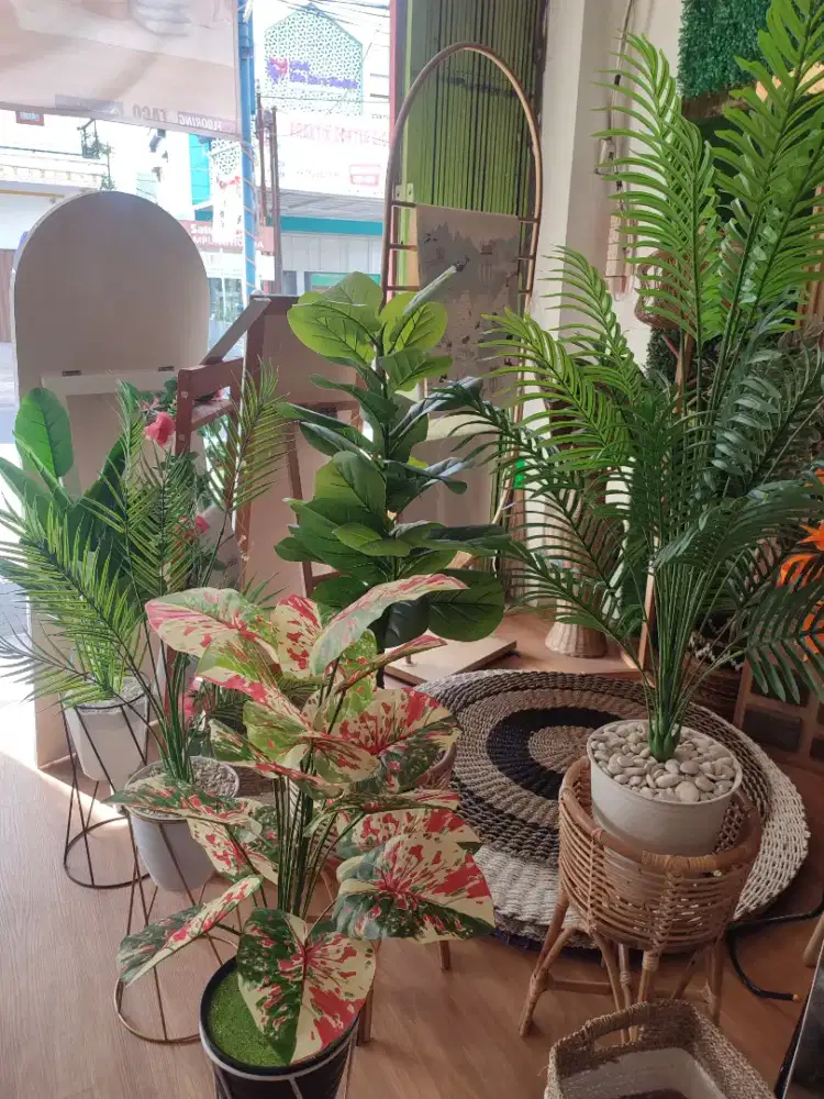 Bunga, stand pot, dekorasi