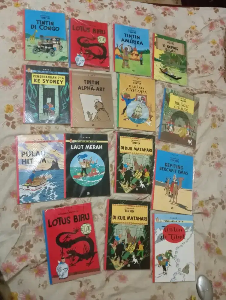 15 komik Tintin (gramedia) ukuran kecil