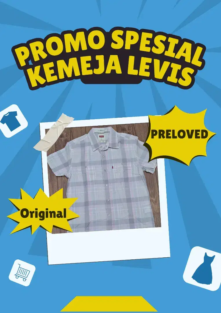 Kemeja pria size M merk levis original