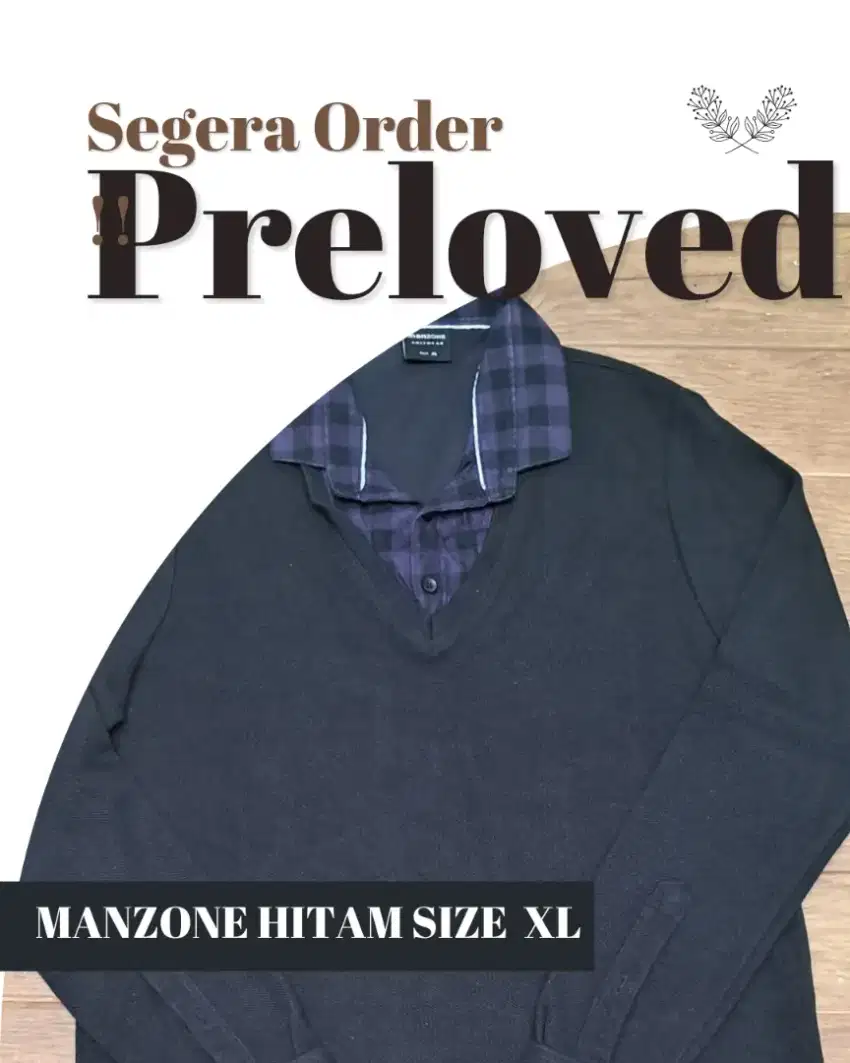 Sweater cardigan hitam manzone