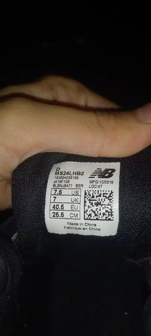 Sepatu New Balance Nb Hitam Original