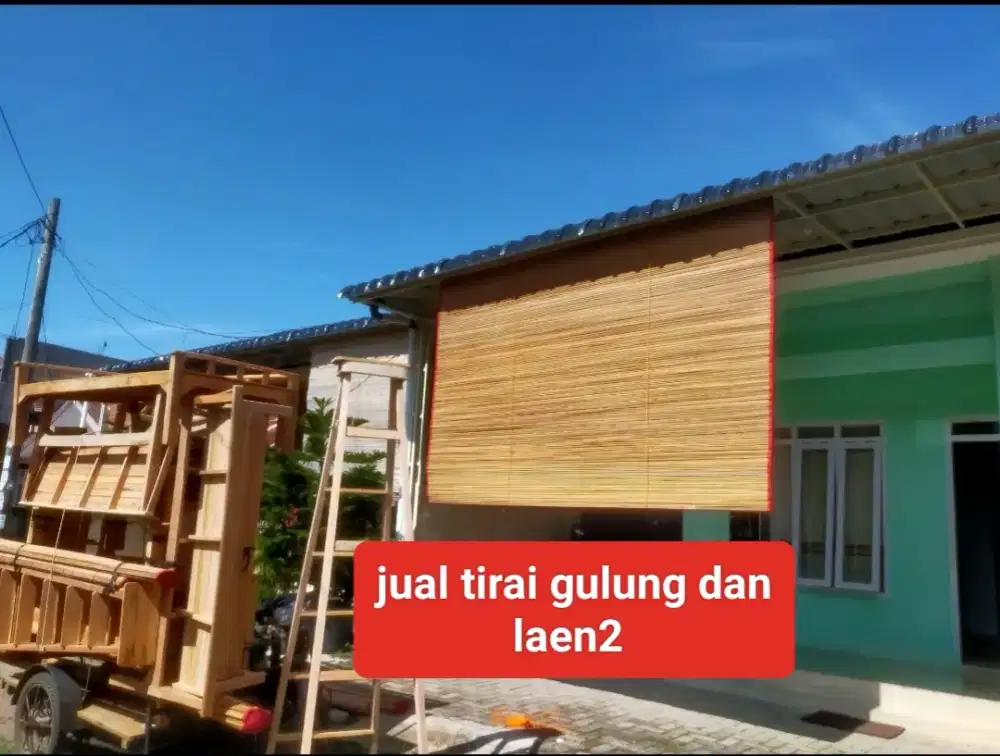 Jual tirai gulung kursi bambu dan laen2