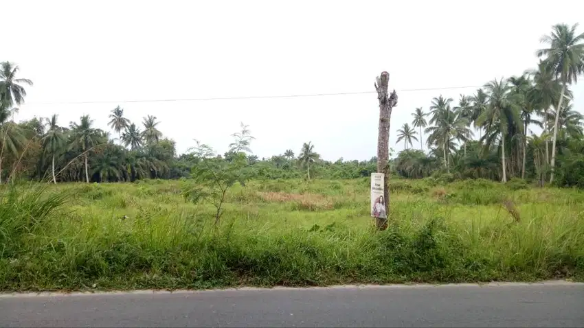 Di jual tanah di tanjung balai.pinggir jalan lintas