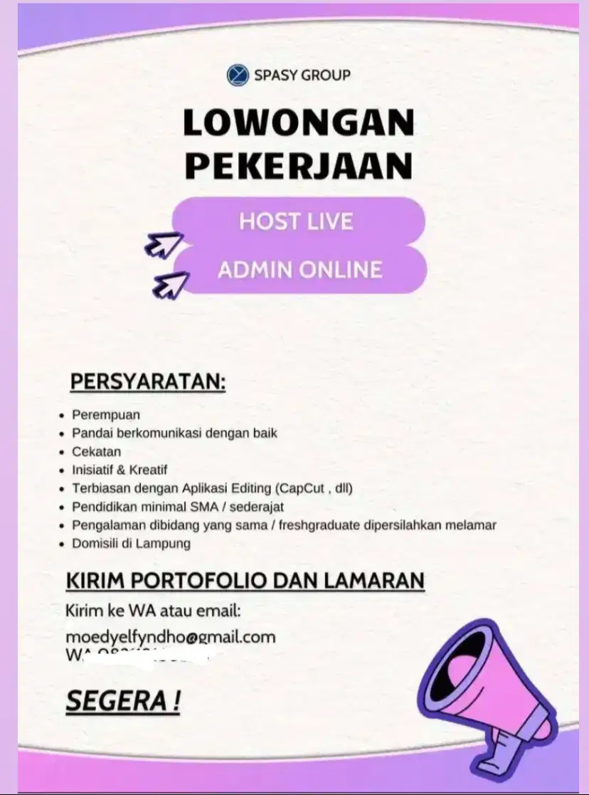 ADMIN ONLINE DAN HOST LIVE