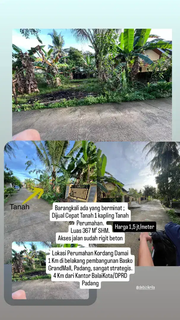 Dijual Tanah Perumahan