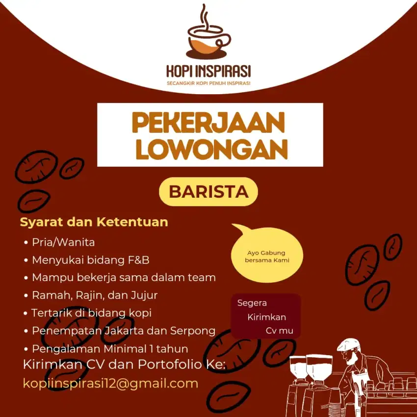 Lowongan Kerja Barista