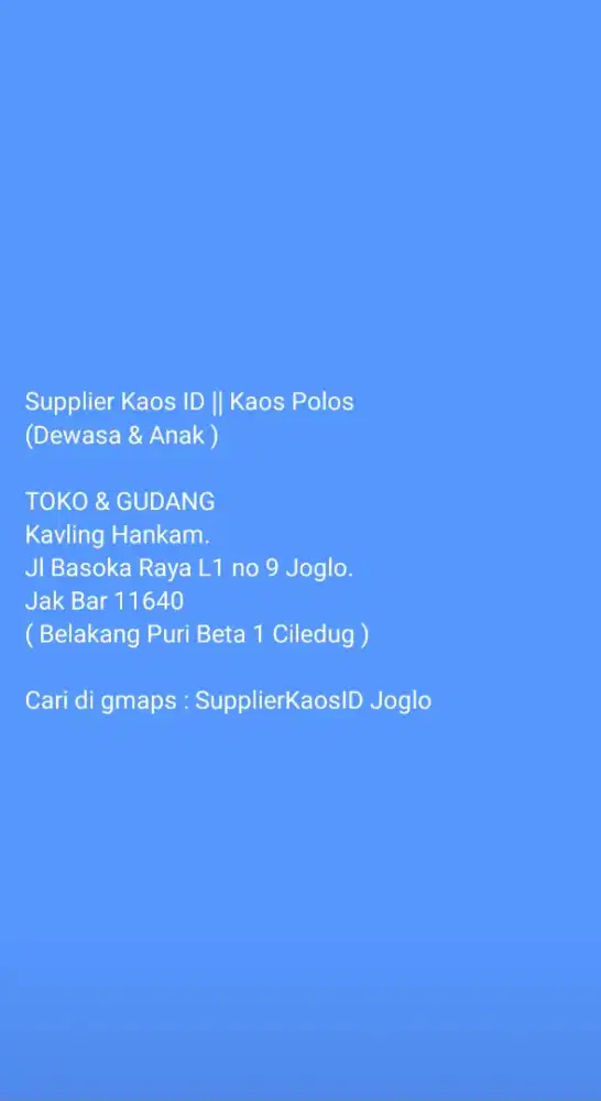 HARGA PALING MURAH!! Kaos Polos Cotton Combed