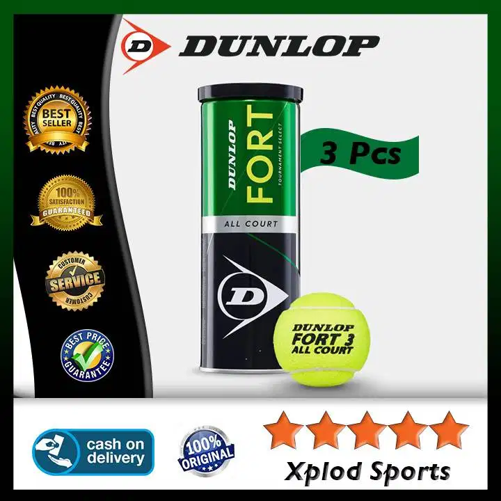 Bola Tenis Kasti Dunlop Fort Isi 3 Bola Tennis Terlaris Xplod Sports