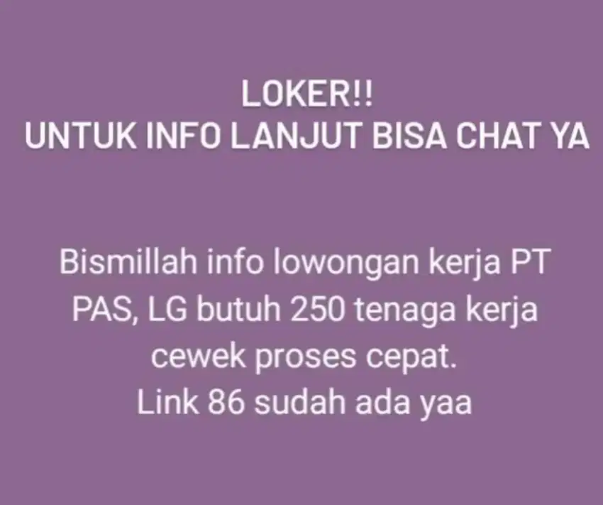 Loker Pabrik Bekasi