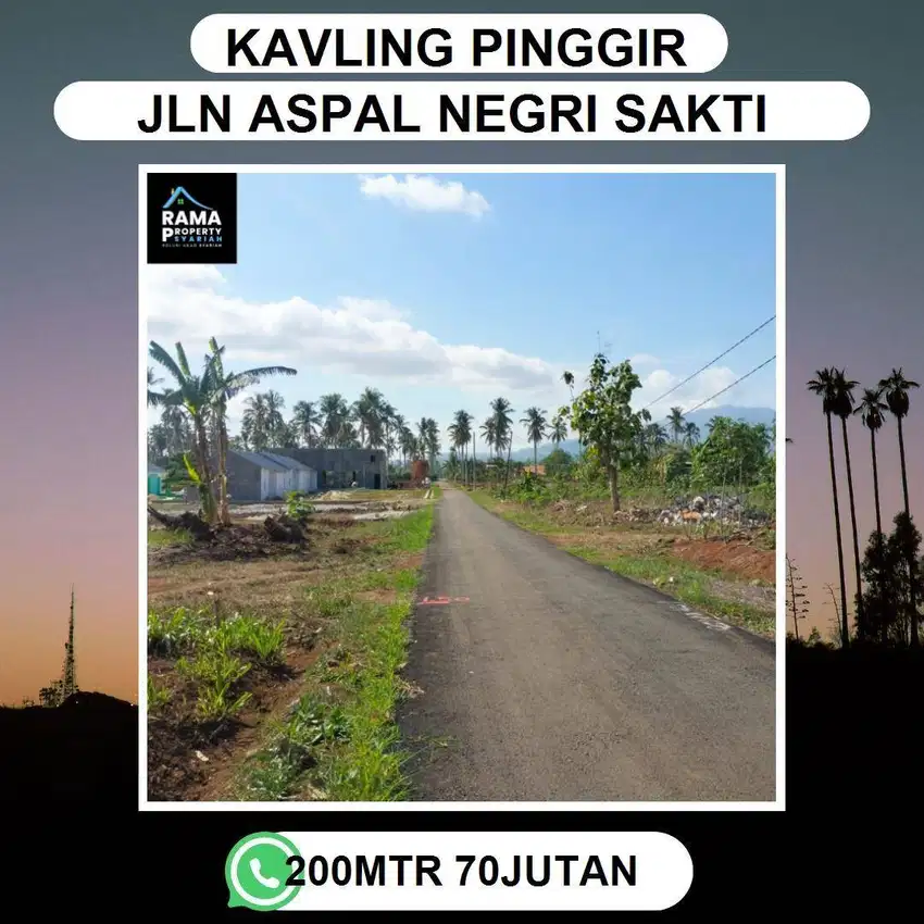 TANAH PINGGIR JLN UTAA NEGRIS SAKTI NATAR HARGA TERMURAH BISA DICICIL